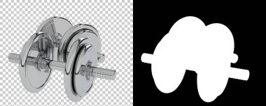 Dambıllar arka planda izole edilmiş. 3d görüntüleme, illüstrasyon 