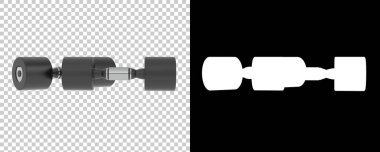 Dambıllar arka planda izole edilmiş. 3d görüntüleme, illüstrasyon 