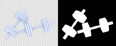 Spor malzemeleri. Salon dambıllarının 3 boyutlu çizimi