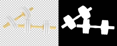 Spor malzemeleri. Salon dambıllarının 3 boyutlu çizimi