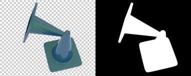 Arka planda trafik konileri izole edilmiş. 3d görüntüleme, illüstrasyon 