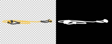 Genişletici, şeffaf ve siyah arkaplan üzerine spor ekipmanları