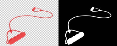 Genişletici, şeffaf ve siyah arkaplan üzerine spor ekipmanları