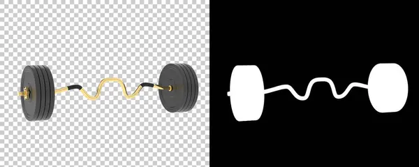 Barbell Isolated Background Rendering Illustration — Stock Photo, Image