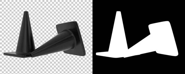Traffic Cones Isolated Background Rendering Illustration — Stock Photo, Image