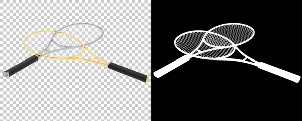 Rendering Illustration Tennis Rackets Sport Activity Equipment — Stock Photo, Image