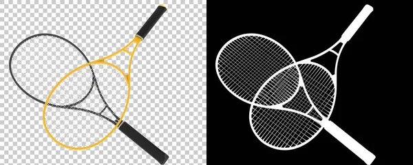 Teniszütők Illusztrációja Sporttevékenységi Felszerelés — Stock Fotó