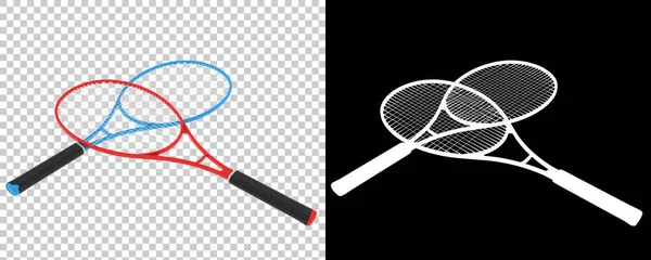 Illustration Tennis Rackets Sport Activity Equipment — Stock Photo, Image