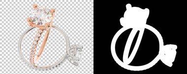 Altın halkalar beyaz ve siyah arkaplanda izole edilmiş. 3d görüntüleme - illüstrasyon