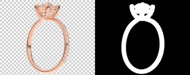 Altın halkalar beyaz ve siyah arkaplanda izole edilmiş. 3d görüntüleme - illüstrasyon