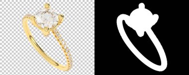 Altın halkalar beyaz ve siyah arkaplanda izole edilmiş. 3d görüntüleme - illüstrasyon