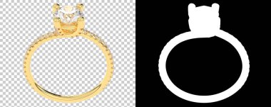 Altın halkalar beyaz ve siyah arkaplanda izole edilmiş. 3d görüntüleme - illüstrasyon