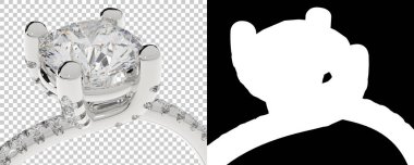 Dekoratif değerli mücevherlerin 3D çizimi