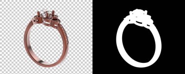 Dekoratif değerli mücevherlerin 3D çizimi