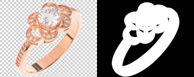 Dekoratif değerli mücevherlerin 3D çizimi