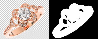 Dekoratif değerli mücevherlerin 3D çizimi