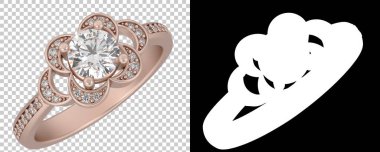 Dekoratif değerli mücevherlerin 3D çizimi