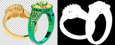 Dekoratif değerli mücevherlerin 3D çizimi