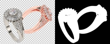 Dekoratif değerli mücevherlerin 3D çizimi