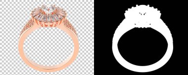 Dekoratif değerli mücevherlerin 3D çizimi