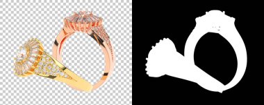 Dekoratif değerli mücevherlerin 3D çizimi