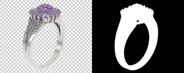 Dekoratif değerli mücevherlerin 3D çizimi