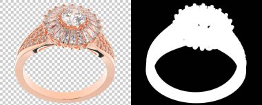 Dekoratif değerli mücevherlerin 3D çizimi