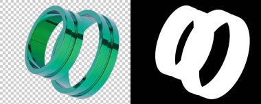 Mücevher arka planda izole edilmiş. 3d görüntüleme - illüstrasyon