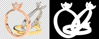 Mücevher arka planda izole edilmiş. 3d görüntüleme - illüstrasyon