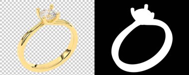 Mücevher arka planda izole edilmiş. 3d görüntüleme - illüstrasyon