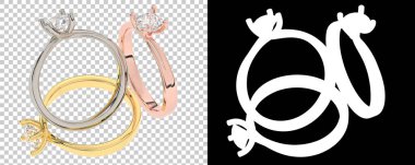 Mücevher arka planda izole edilmiş. 3d görüntüleme - illüstrasyon