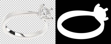 Mücevher arka planda izole edilmiş. 3d görüntüleme - illüstrasyon