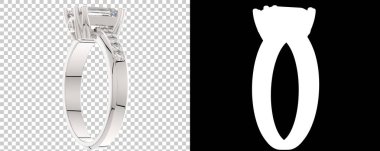 Mücevher arka planda izole edilmiş. 3d görüntüleme - illüstrasyon