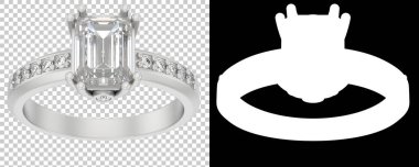 Mücevher arka planda izole edilmiş. 3d görüntüleme - illüstrasyon