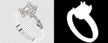 Mücevher arka planda izole edilmiş. 3d görüntüleme - illüstrasyon