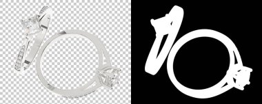 Mücevher arka planda izole edilmiş. 3d görüntüleme - illüstrasyon