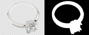 Mücevher arka planda izole edilmiş. 3d görüntüleme - illüstrasyon