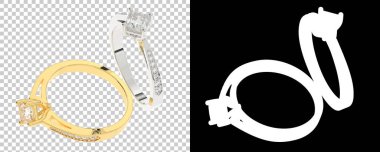 Mücevher arka planda izole edilmiş. 3d görüntüleme - illüstrasyon