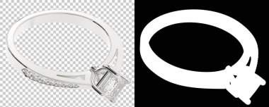 Mücevher arka planda izole edilmiş. 3d görüntüleme - illüstrasyon