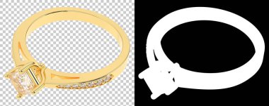 Mücevher arka planda izole edilmiş. 3d görüntüleme - illüstrasyon