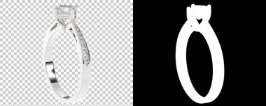 Mücevher arka planda izole edilmiş. 3d görüntüleme - illüstrasyon