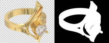 Mücevher arka planda izole edilmiş. 3d görüntüleme - illüstrasyon