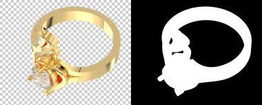 Mücevher arka planda izole edilmiş. 3d görüntüleme - illüstrasyon