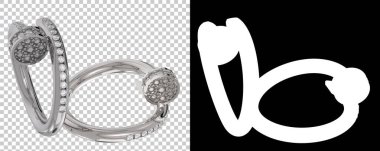 Mücevher arka planda izole edilmiş. 3d görüntüleme - illüstrasyon