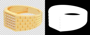 Mücevher arka planda izole edilmiş. 3d görüntüleme - illüstrasyon