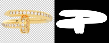 Mücevher arka planda izole edilmiş. 3d görüntüleme - illüstrasyon