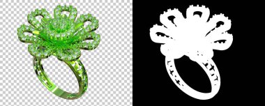 Mücevher arka planda izole edilmiş. 3d görüntüleme - illüstrasyon