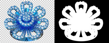 Mücevher arka planda izole edilmiş. 3d görüntüleme - illüstrasyon