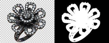 Mücevher arka planda izole edilmiş. 3d görüntüleme - illüstrasyon