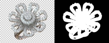 Mücevher arka planda izole edilmiş. 3d görüntüleme - illüstrasyon